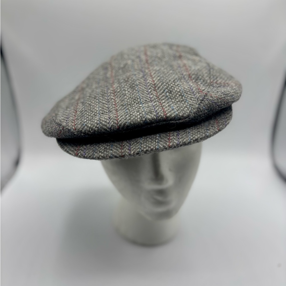 Quaker Marine Supply Co Vintage Wool Newsboy Ivy Cap Made in USA Gray Size L